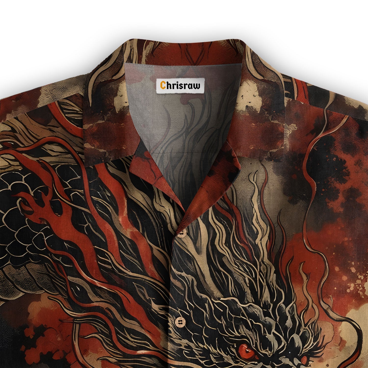 Crimson Storm Dragon Hawaiian Shirt