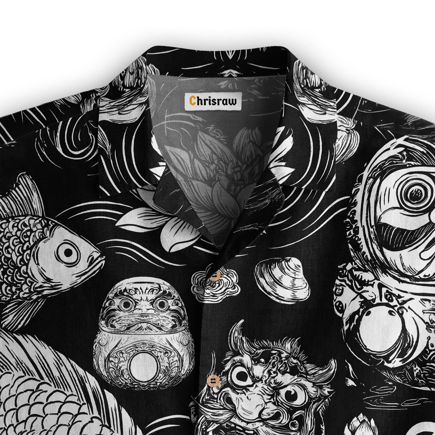 Daruma And Koi Hawaiian Shirt