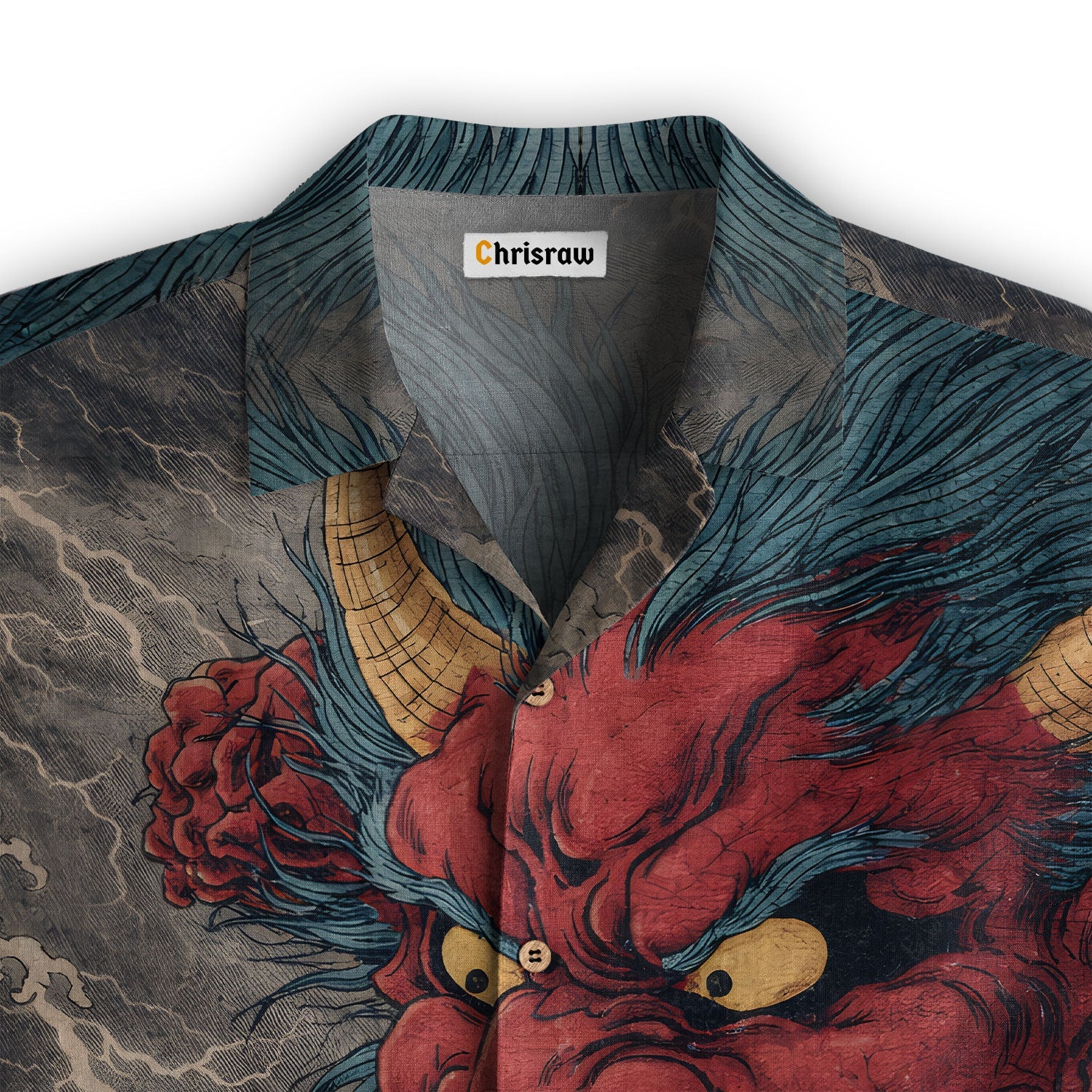 Demon And Samurai At Sea Hawaiian Shirt