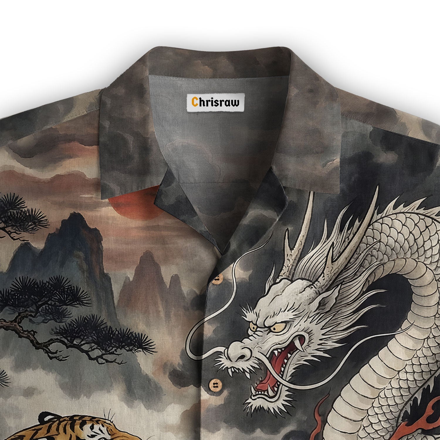 Fight Between Dragon And Tiger Hawaiian Shirt