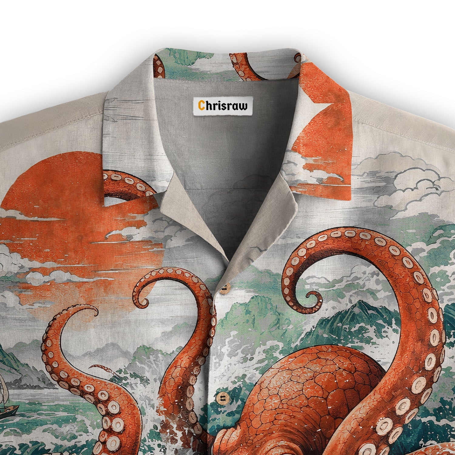 Great Wave Octopus Hawaiian Shirt