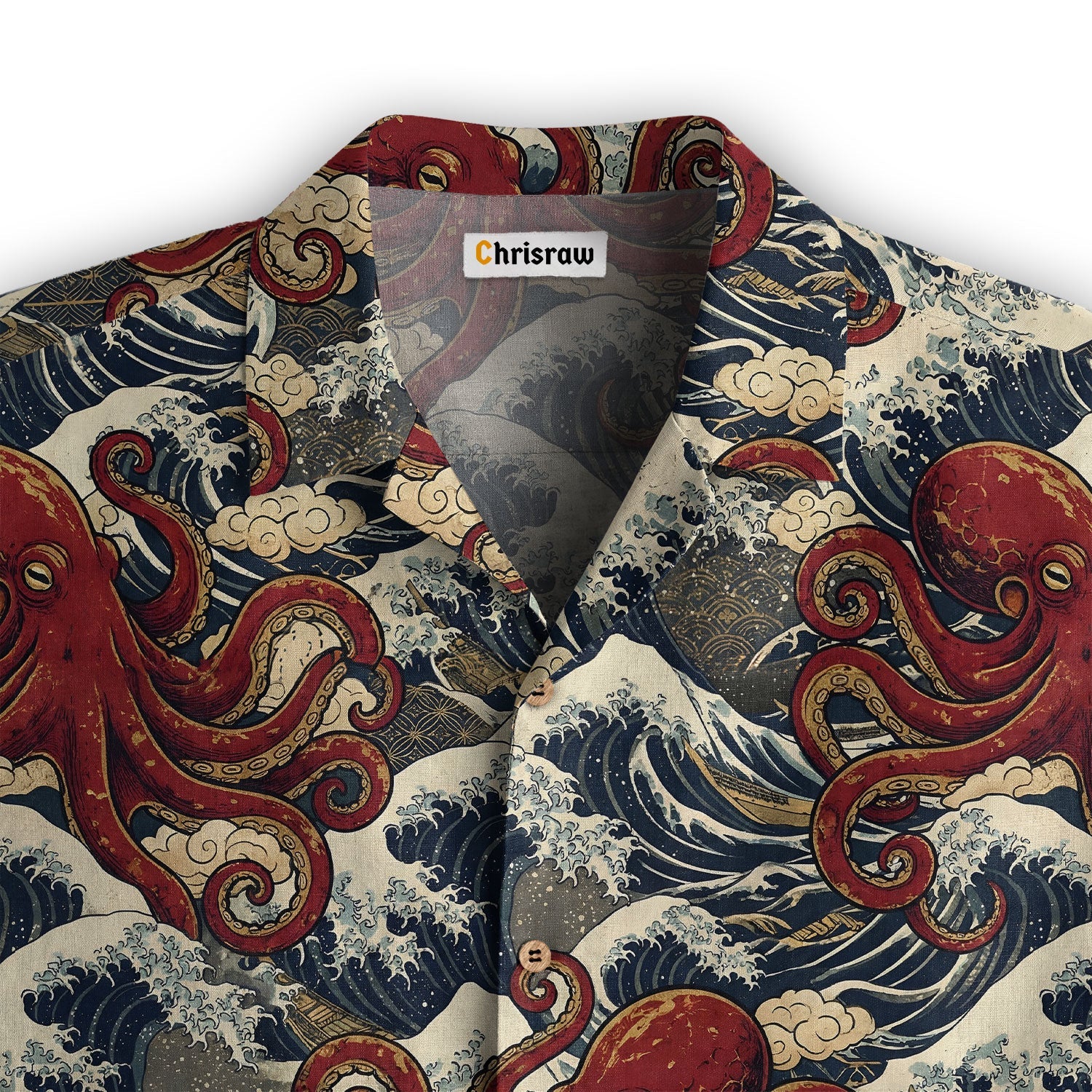 Great Wave Octopus Hawaiian Shirt