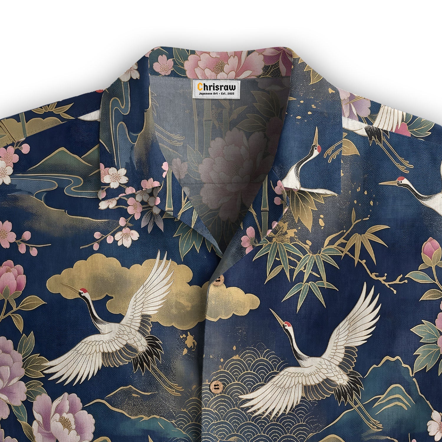 Cranes of Edo Hawaiian Shirt