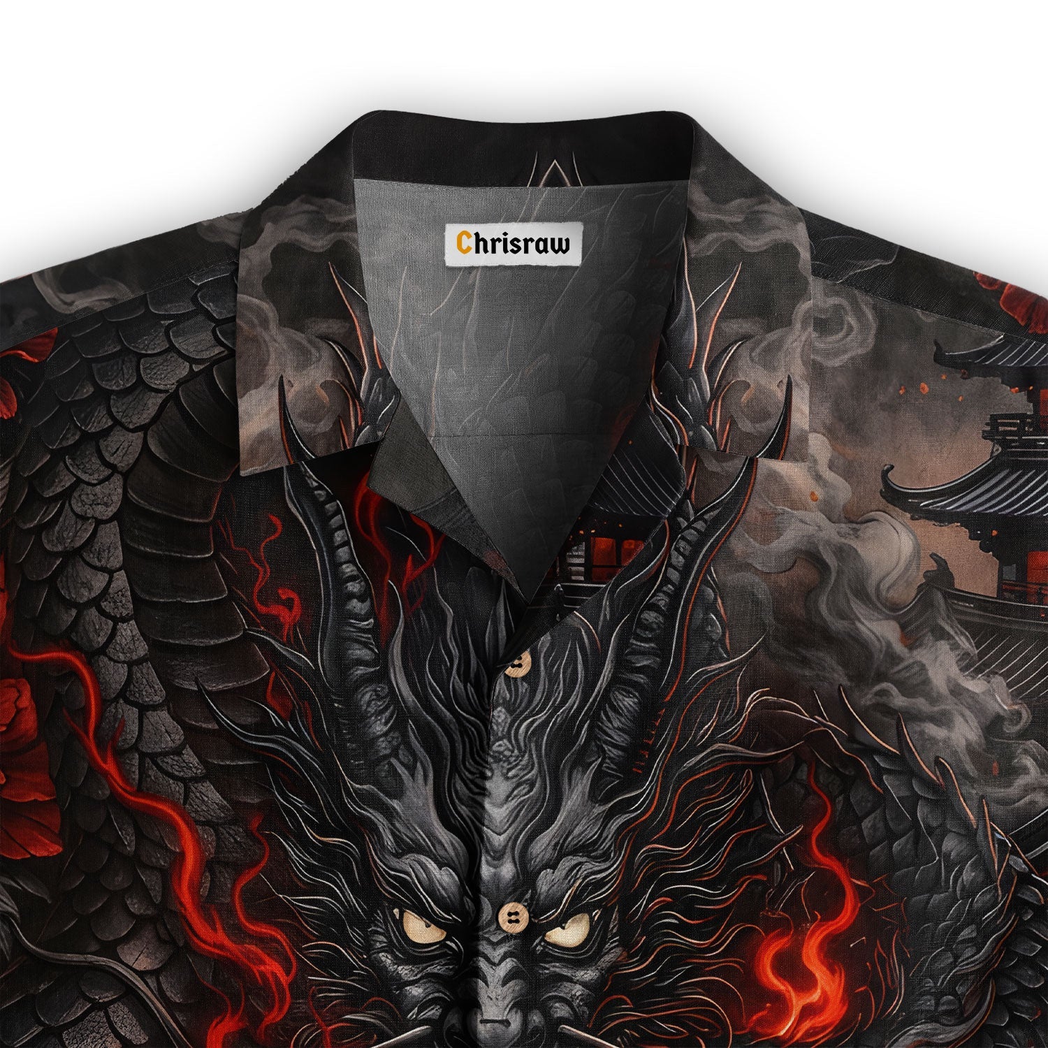 Shadow Fire Dragon Hawaiian Shirt