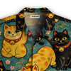 Yellow Cat And Black Cat Hawaiian Shirt