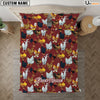 Uni Chicken Red Pattern Custom Name Bedding Set