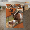 Uni Shorthorn On The Farm Customized Name 3D Bedding Set