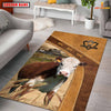 Uni Hereford Farming Brown Personalized Name 3D Rug