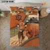 Uni Red Angus On The Farm Customized Name 3D Bedding Set