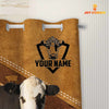 Uni Custom Name Black Hereford Pattern Shower Curtain