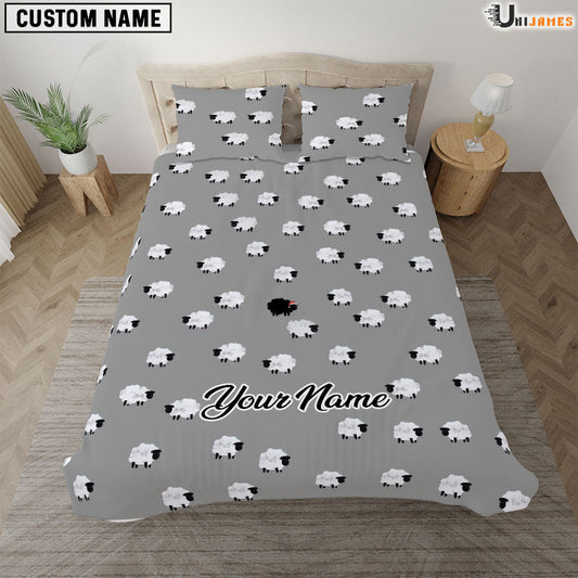 Uni Sheep Pattern Custom Name Bedding Set