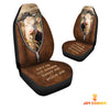 Uni Hereford Zipper Leather Pattern Car Seat Covers Universal Fit (2Pcs)
