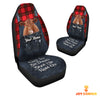 Uni Customized Name Red Angus Jean Overalls Pattern Car Seat Covers (2Pcs)