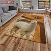 Uni Alpaca Farming Brown Personalized Name 3D Rug