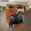 Uni Black Angus On The Farm Customized Name 3D Bedding Set