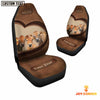Uni Jersey Pattern Customized Name Heart Car Seat Cover Set