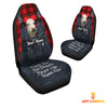 Uni Customized Name Black Baldy Jean Overalls Pattern Car Seat Covers (2Pcs)