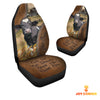 Uni Holstein Customized Name Leather Pattern Car Seat Covers (2Pcs)