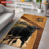 Uni Black Angus Farming Brown Personalized Name 3D Rug