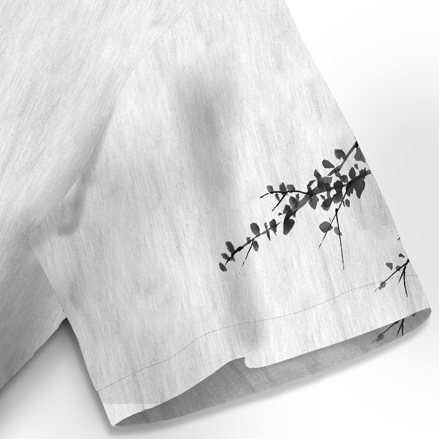 Misty Mountain Landscape Ink Hawaiian Shirt
