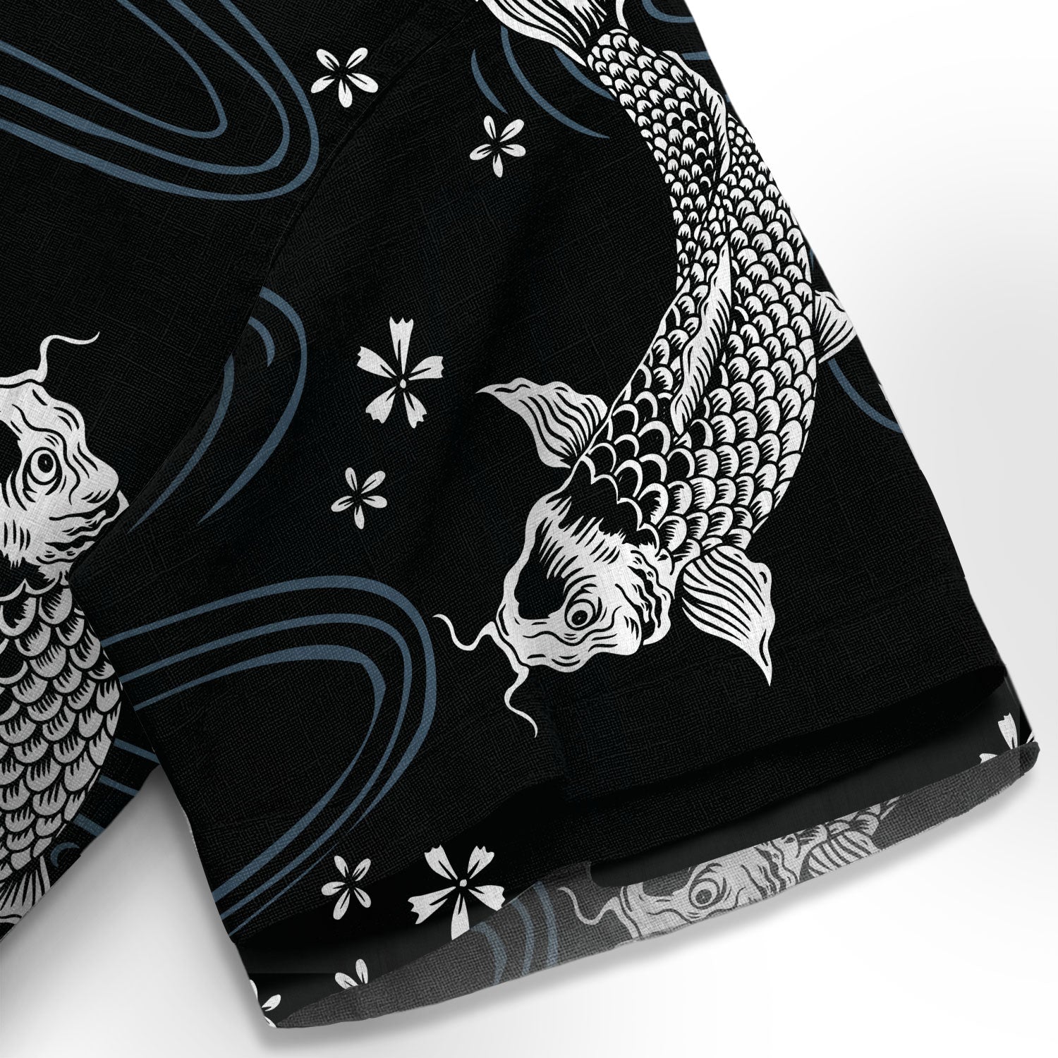 Black Koi And White Koi Hawaiian Shirt