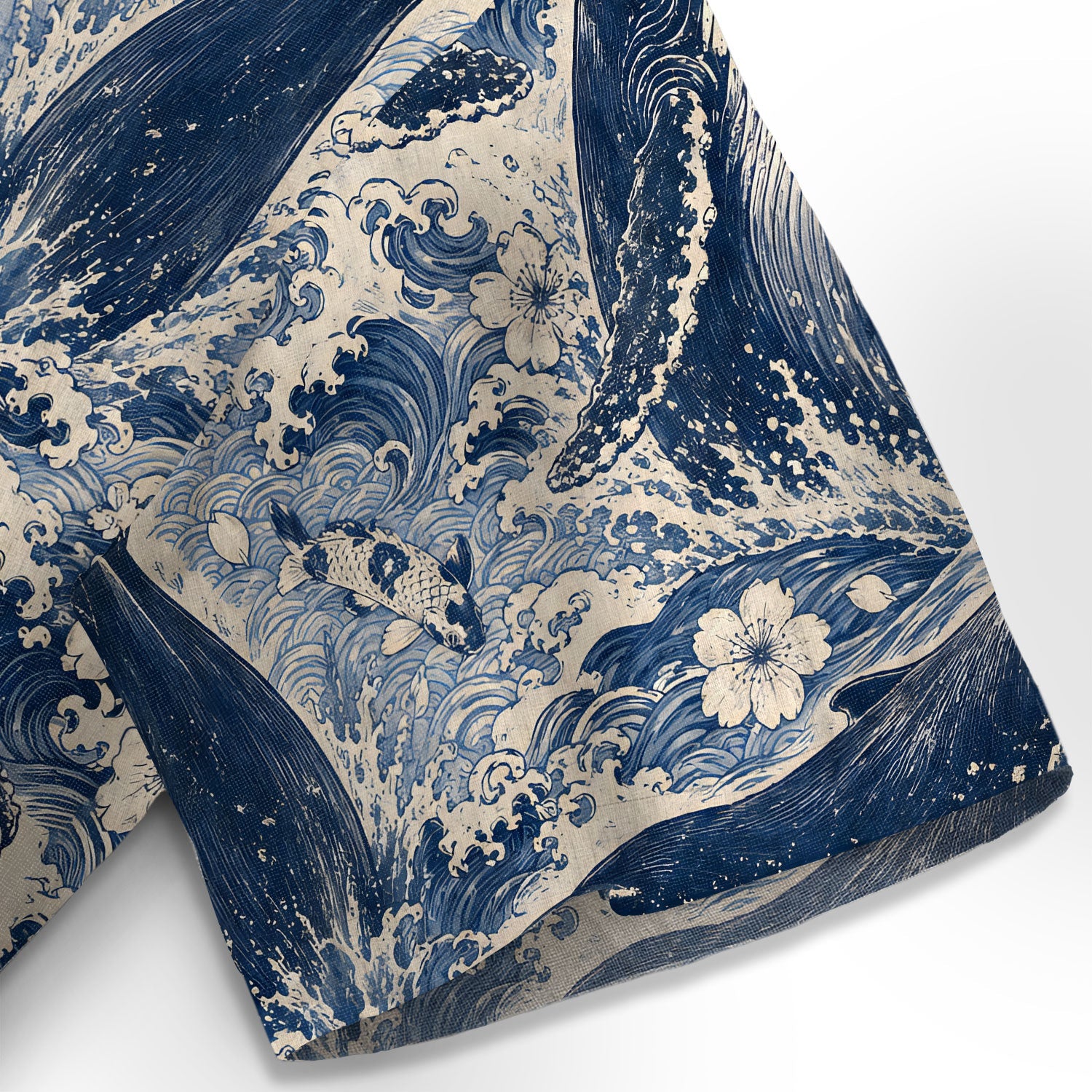 Blue Ocean Whale Hawaiian Shirt