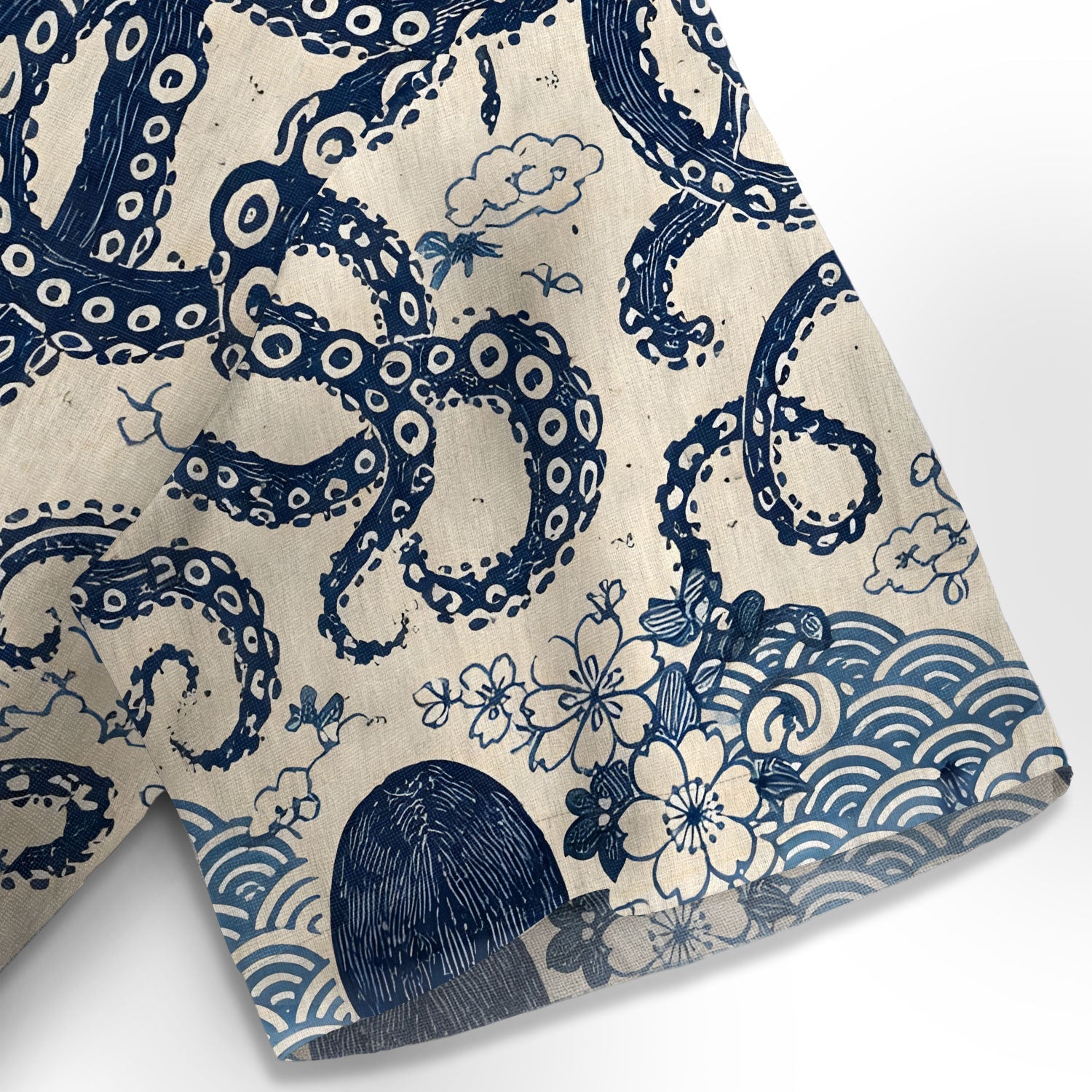 Blue Ocean Octopus Hawaiian Shirt