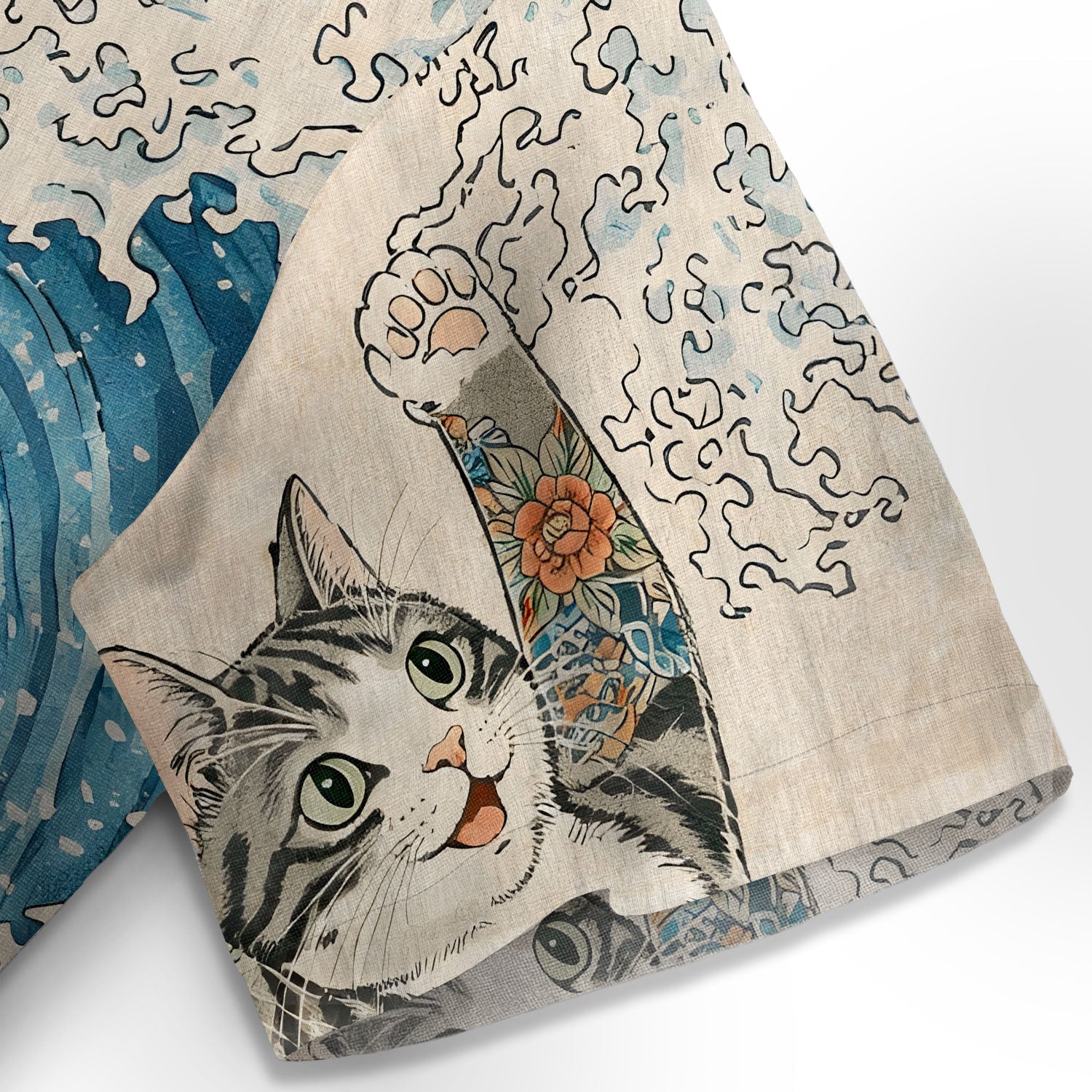 Cat Surfing Hawaiian Shirt