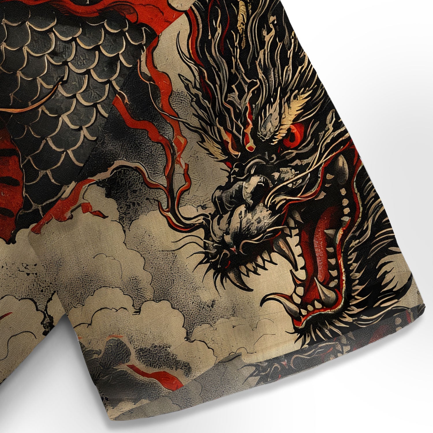 Crimson Storm Dragon Hawaiian Shirt