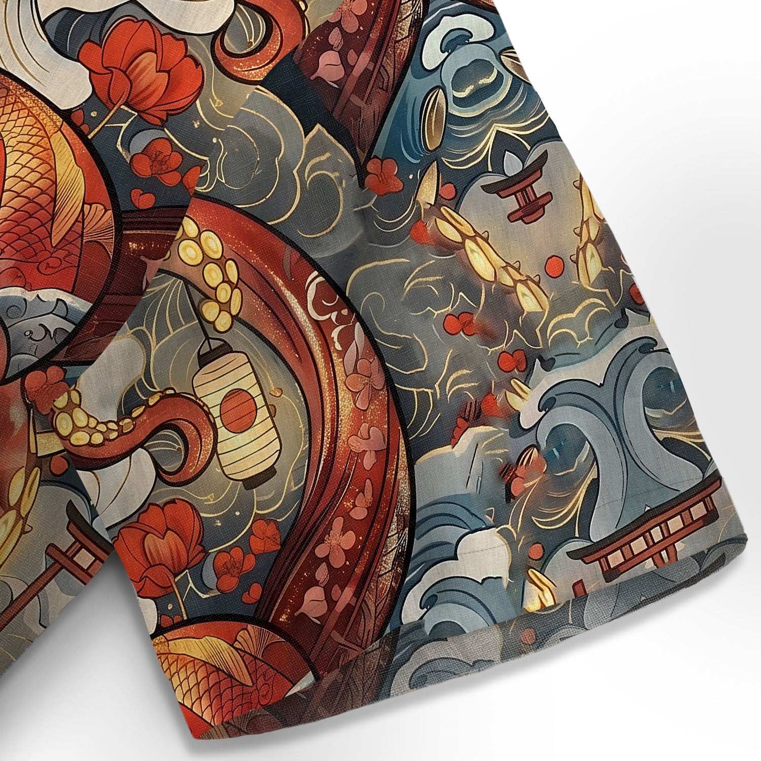 Octopus with Flowers and Clouds Hawaiian Shirt