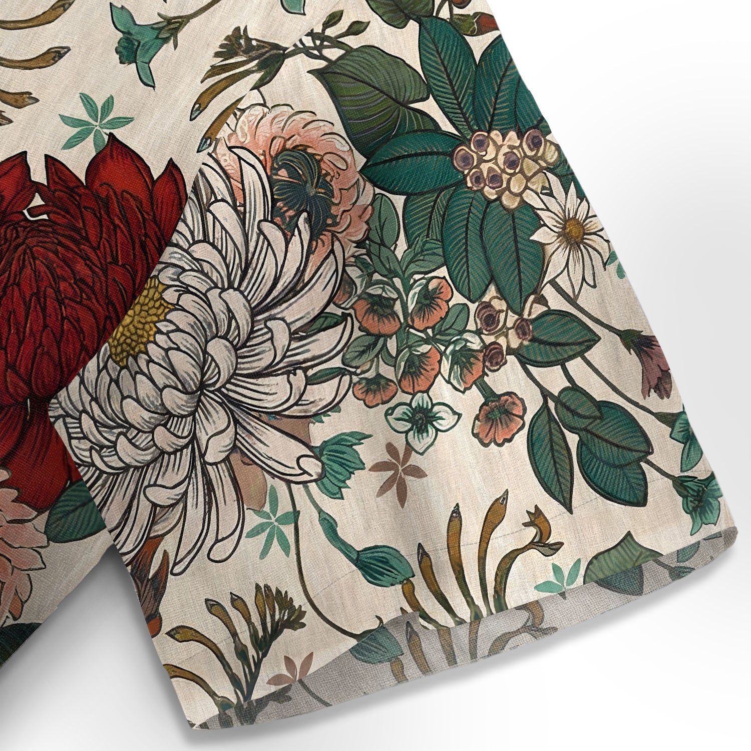 Crimson Daisy Hawaiian Shirt