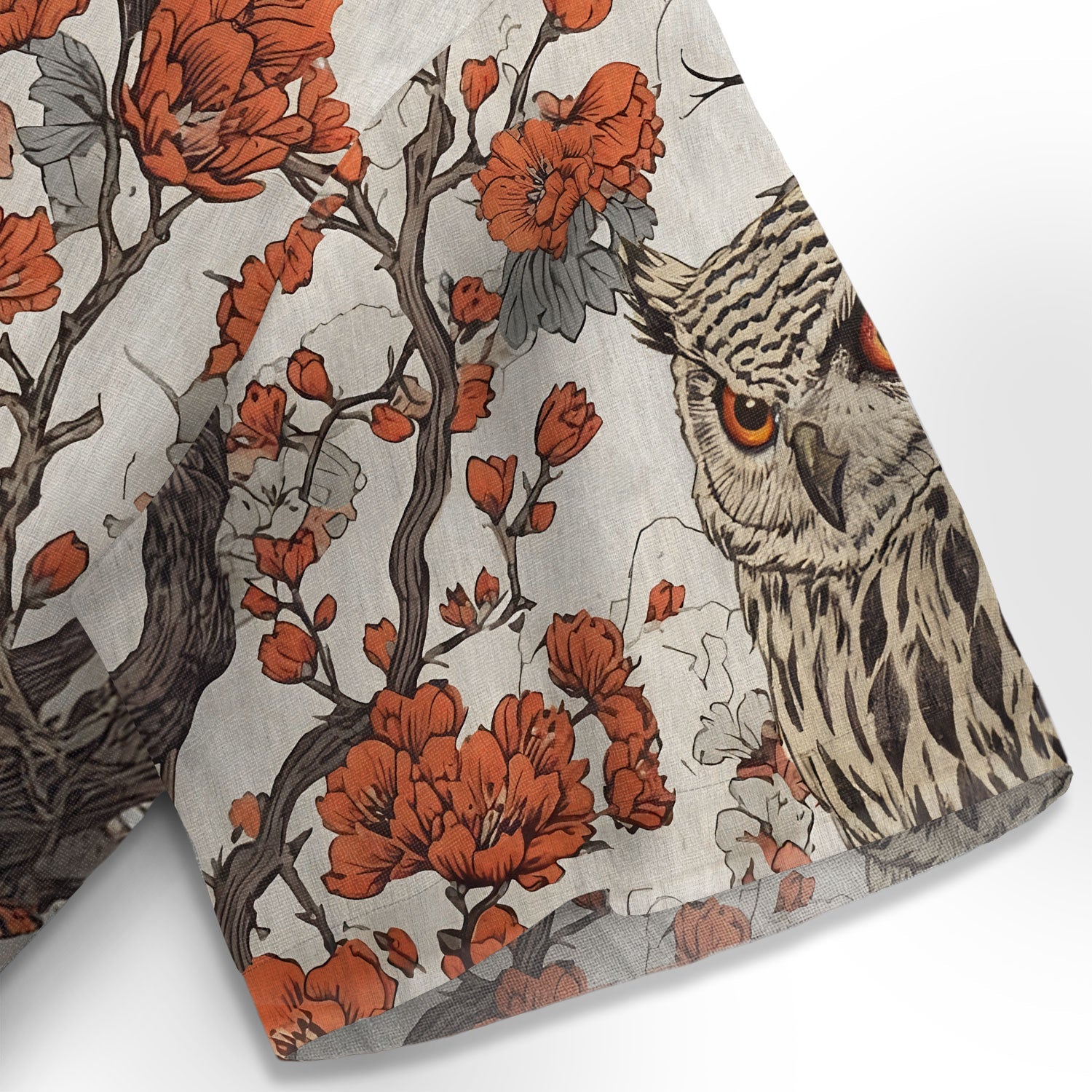 Owl And Plum Blossom Hawaiian Shirt