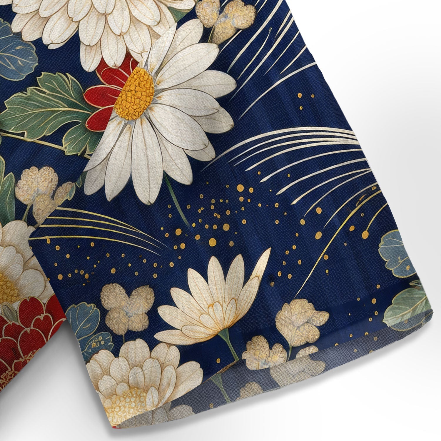 Crimson Daisy Hawaiian Shirt