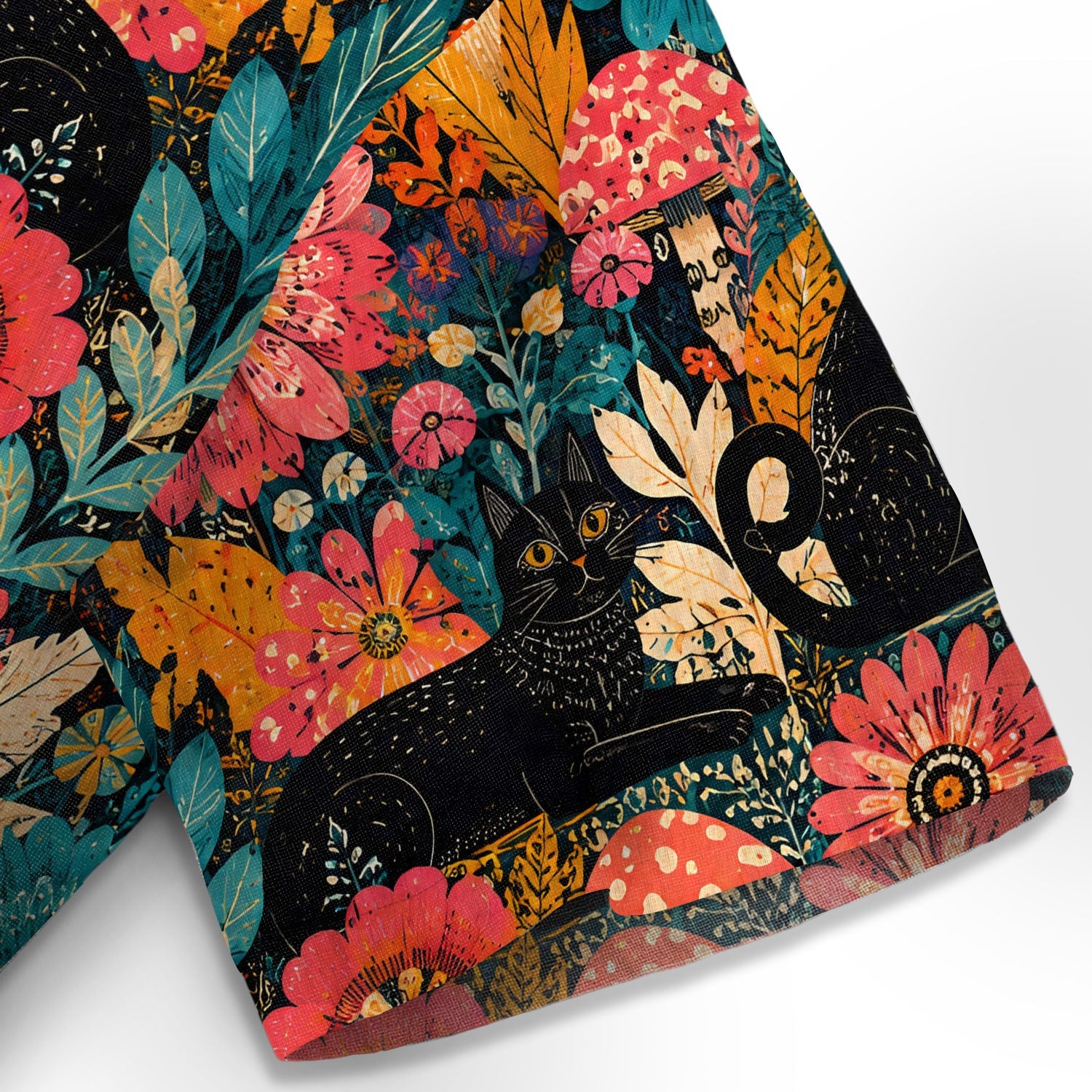 Yayoi Kusama Forest Cat Hawaiian Shirt