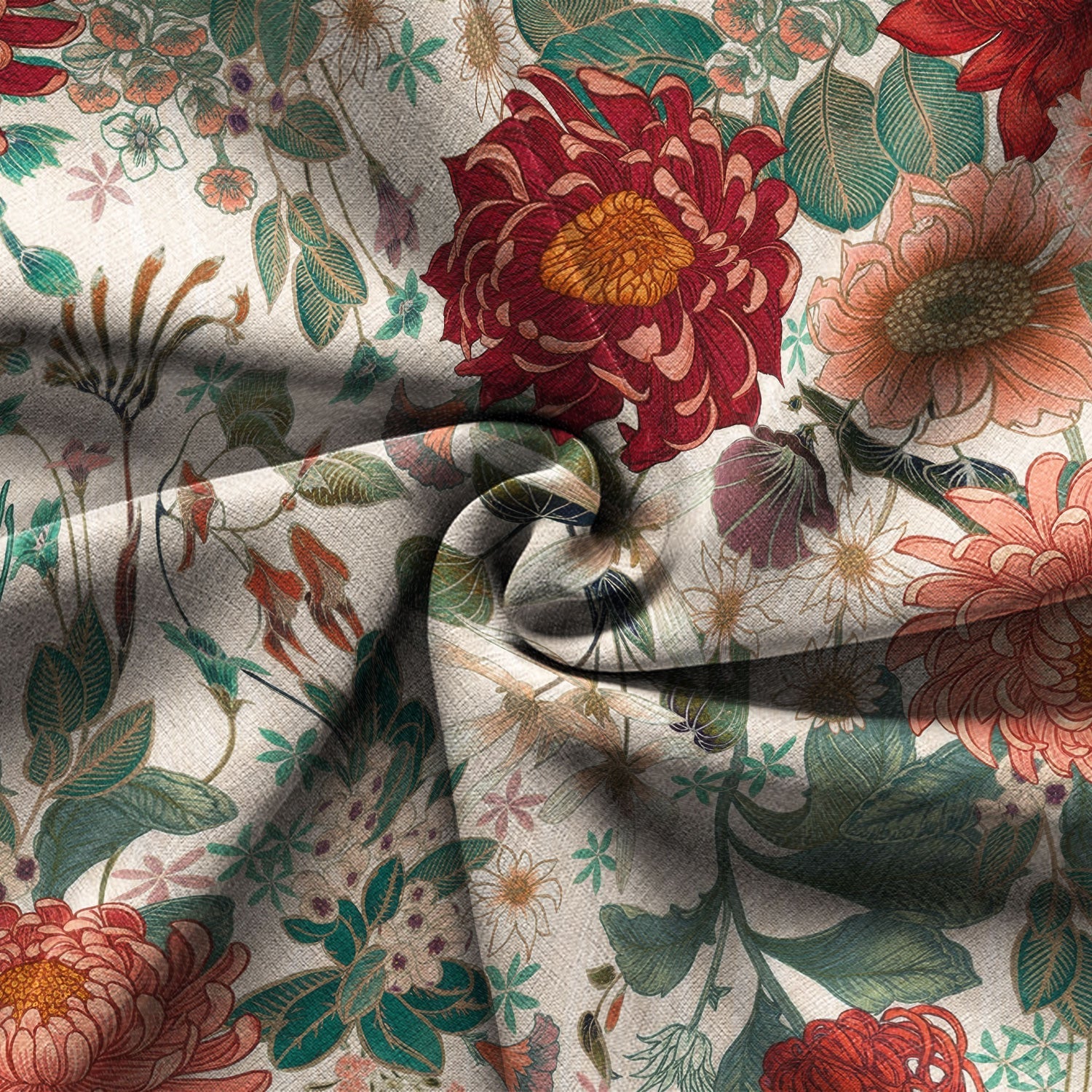 Crimson Daisy Hawaiian Shirt