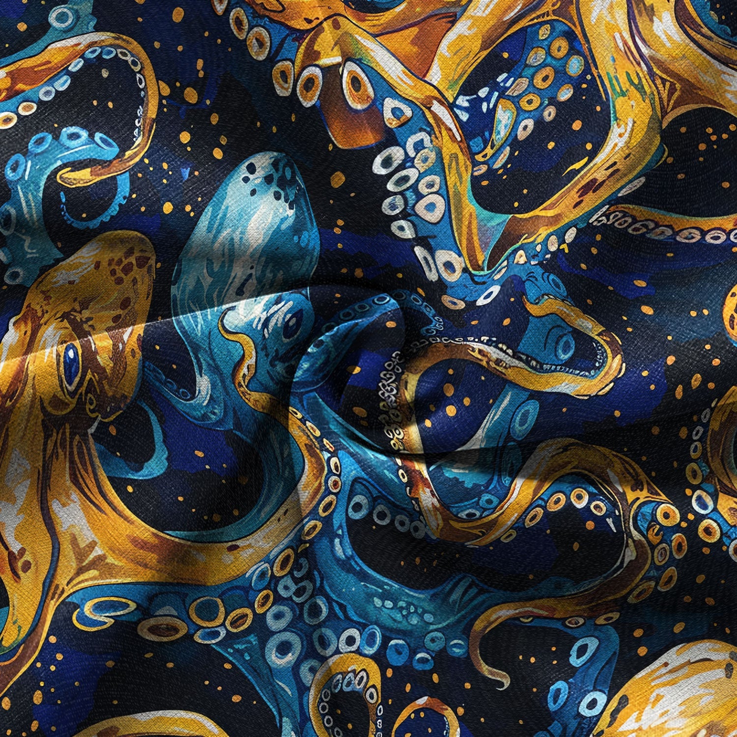 Blue Ocean Octopus Hawaiian Shirt