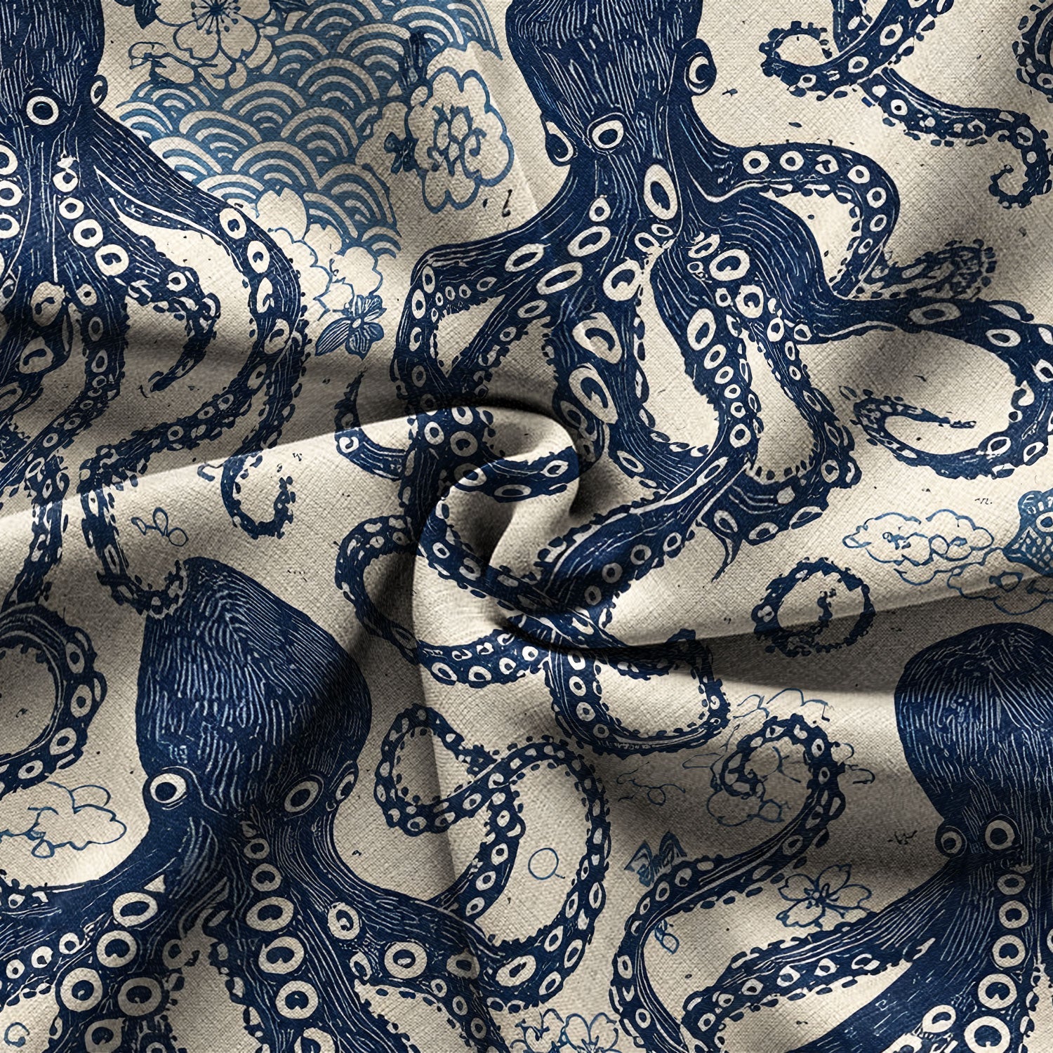 Blue Ocean Octopus Hawaiian Shirt