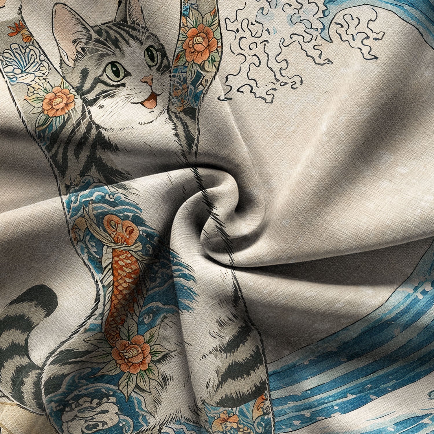 Cat Surfing Hawaiian Shirt