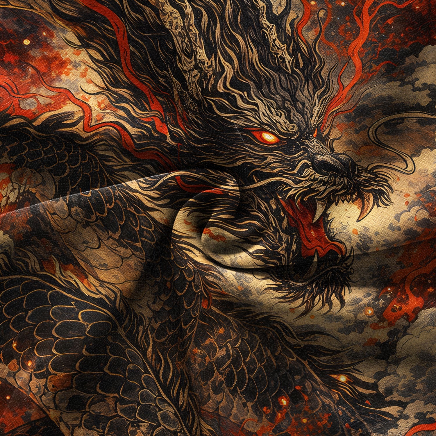 Crimson Storm Dragon Hawaiian Shirt