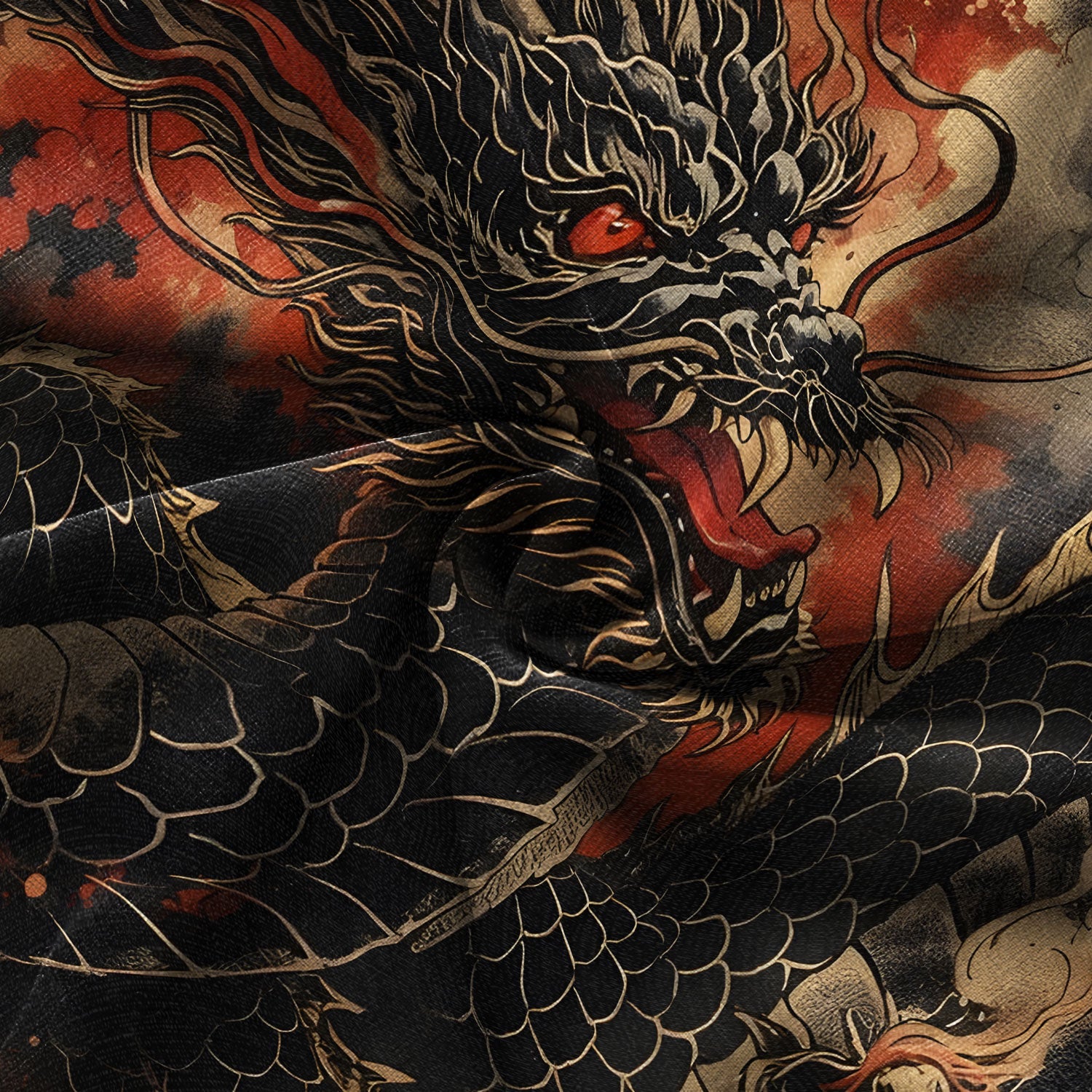 Crimson Storm Dragon Hawaiian Shirt