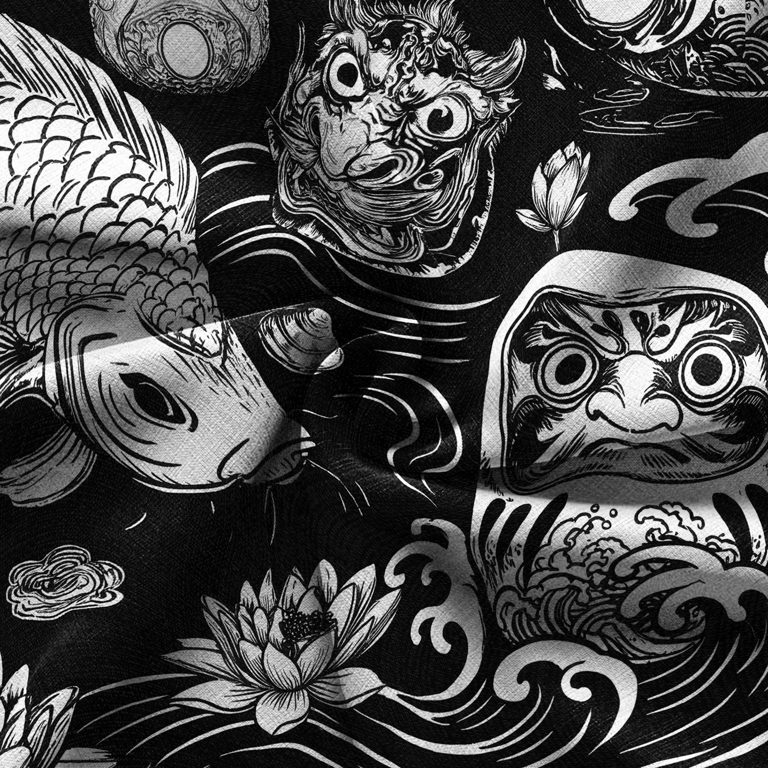 Daruma And Koi Hawaiian Shirt