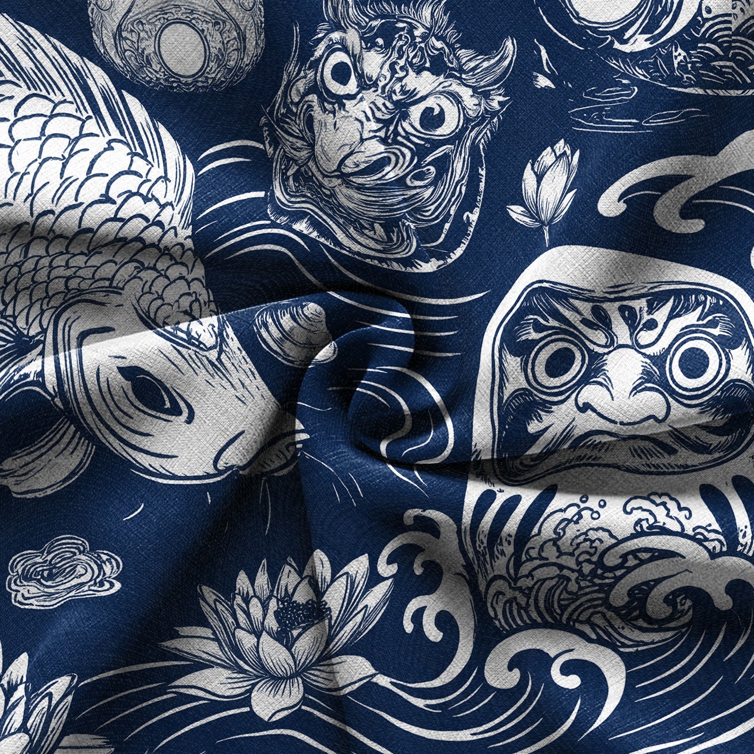 Daruma And Koi Hawaiian Shirt