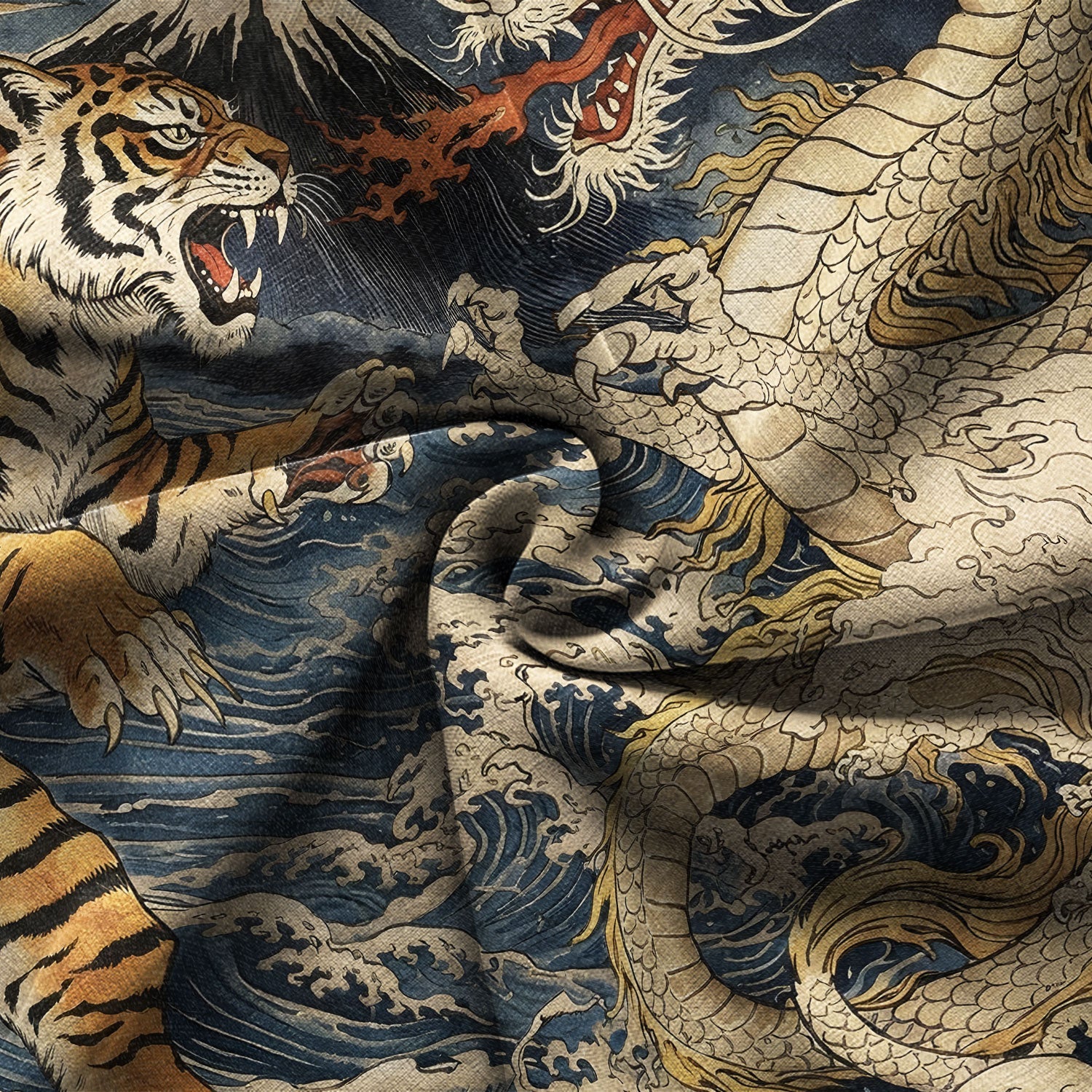 Fight Between Dragon And Tiger Hawaiian Shirt