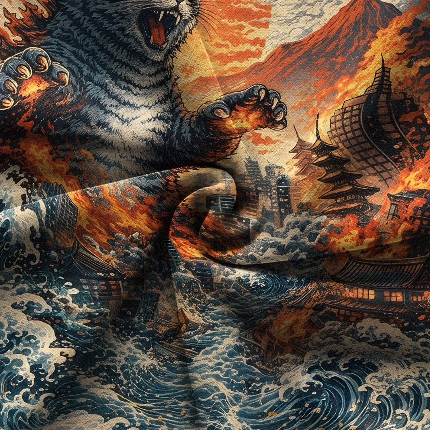 Monster and Wandering Cat Hawaiian Shirt