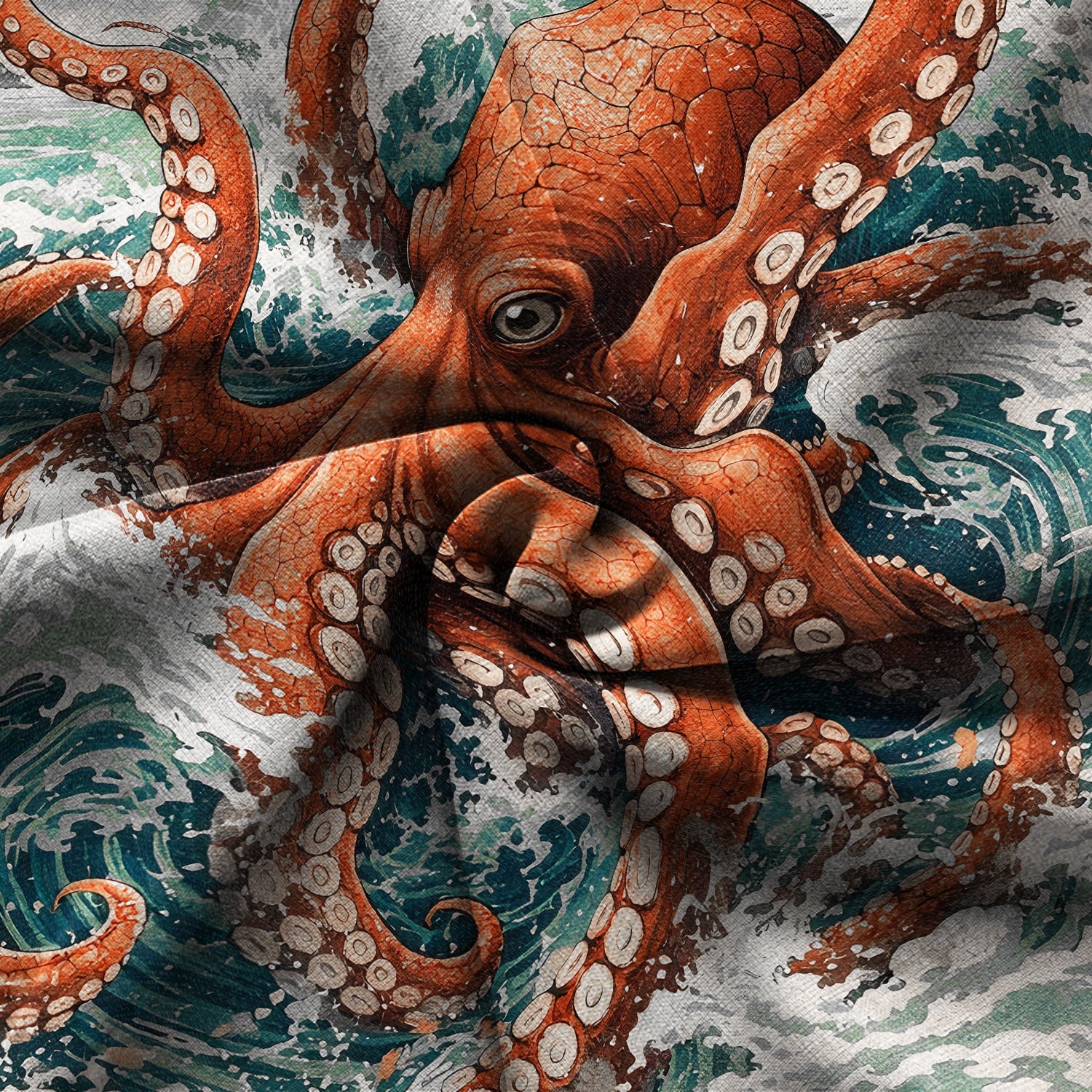 Great Wave Octopus Hawaiian Shirt