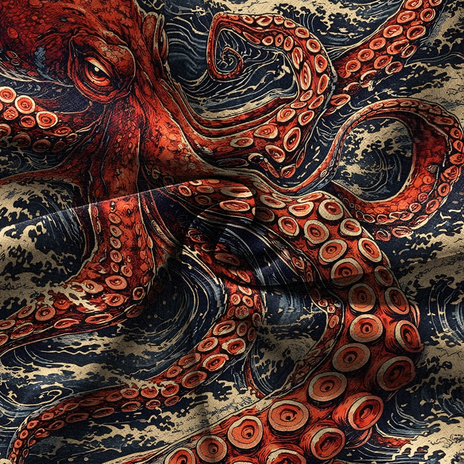 Great Wave Octopus Hawaiian Shirt