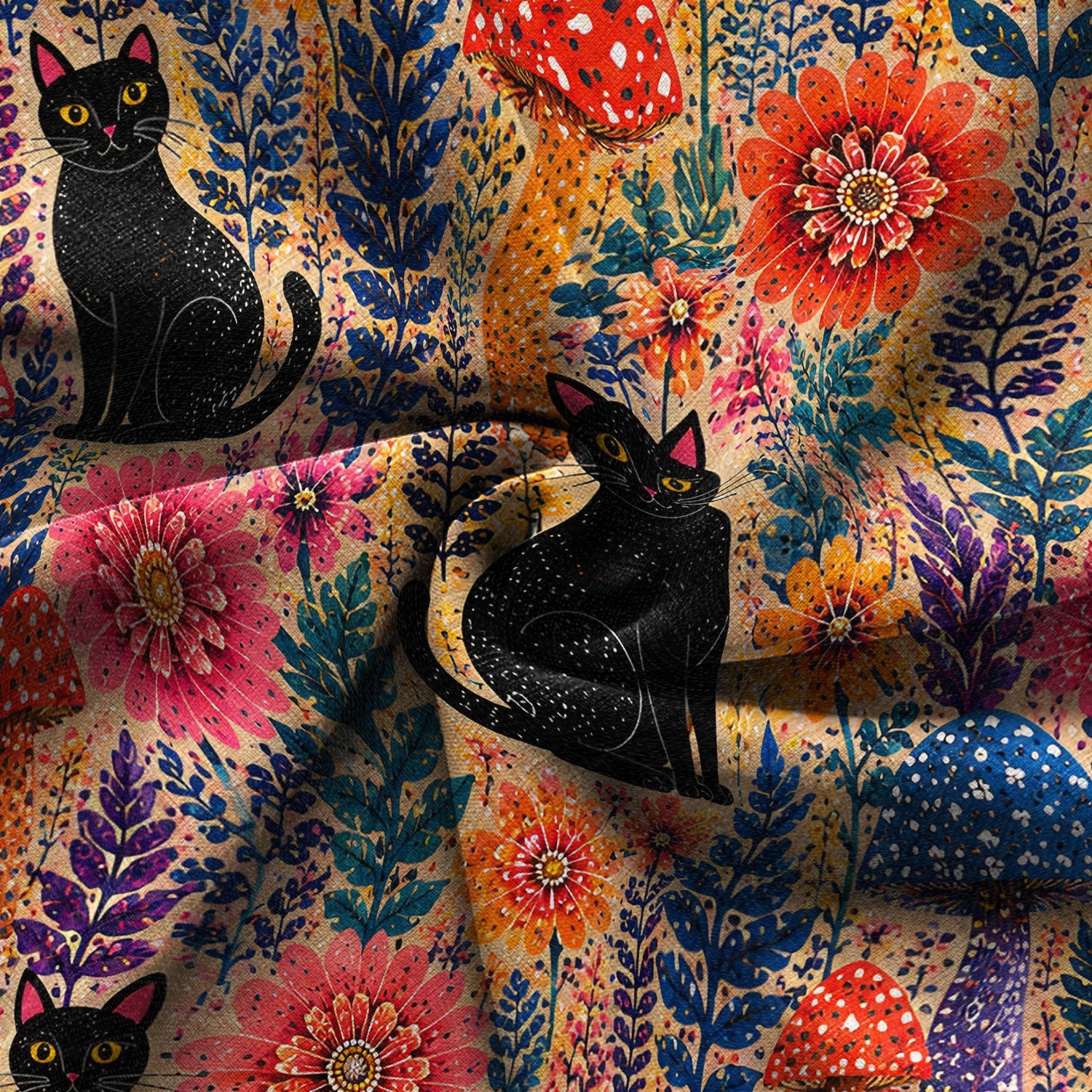Yayoi Kusama Forest Cat Hawaiian Shirt