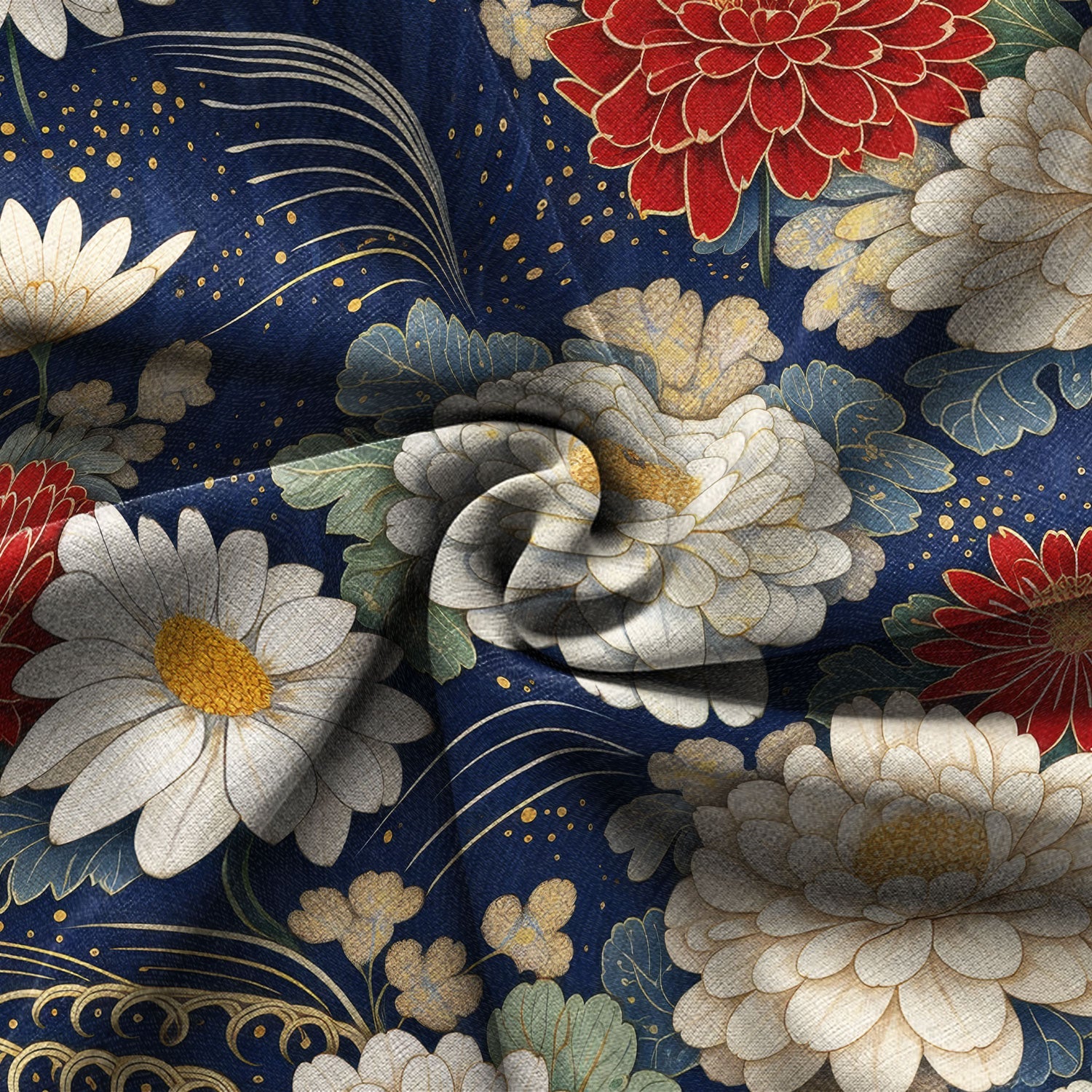 Crimson Daisy Hawaiian Shirt