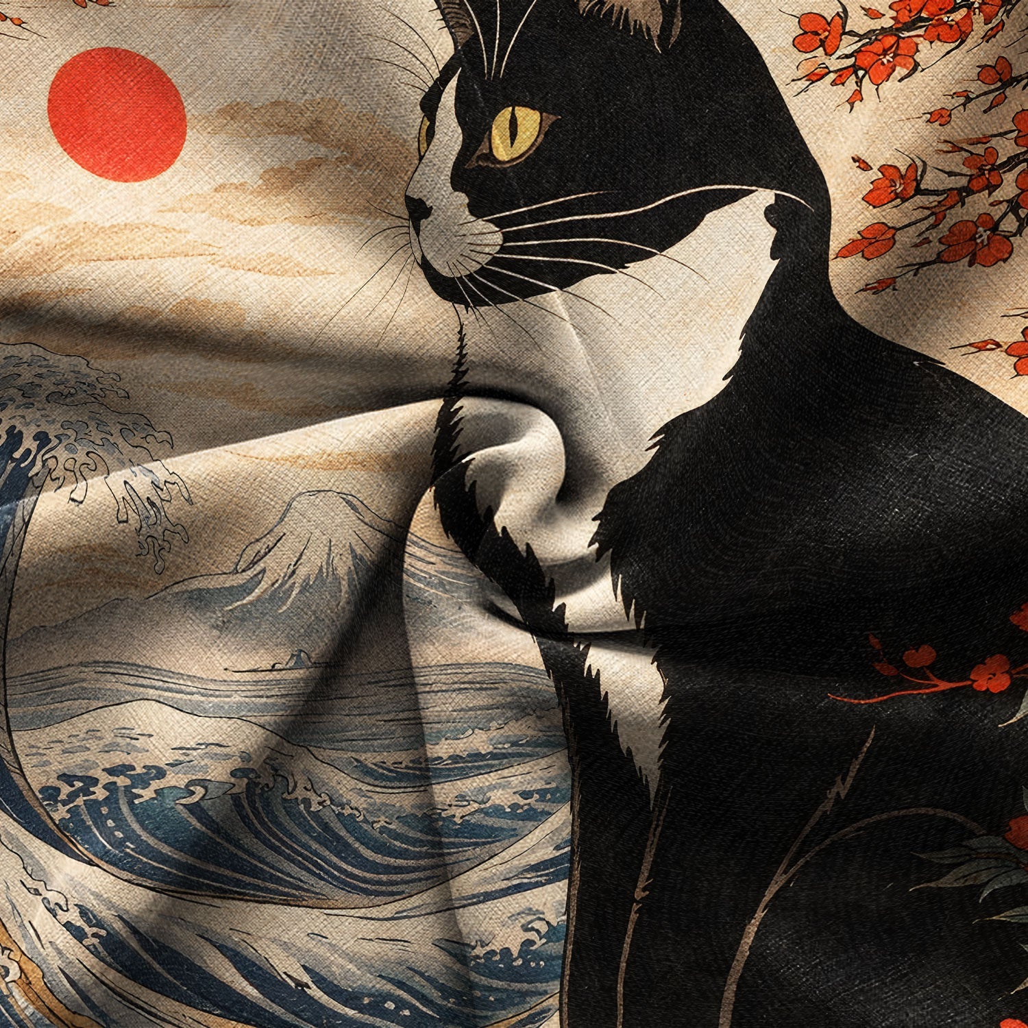 Sunset Cat Hawaiian Shirt
