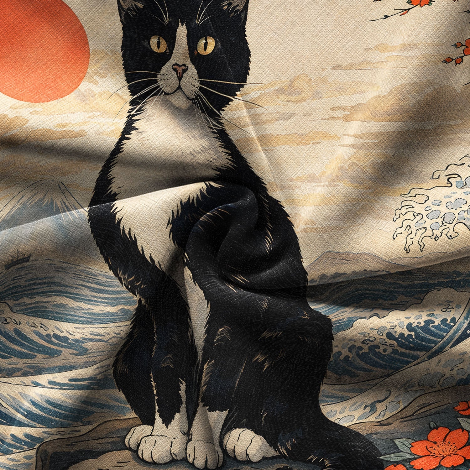 Sunset Cat Hawaiian Shirt